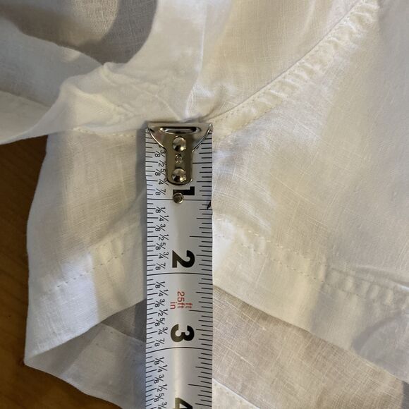 Guess White Size Small Casual Pull On Drawstring Shorts 100% Linen Beachy - Picture 9 of 9